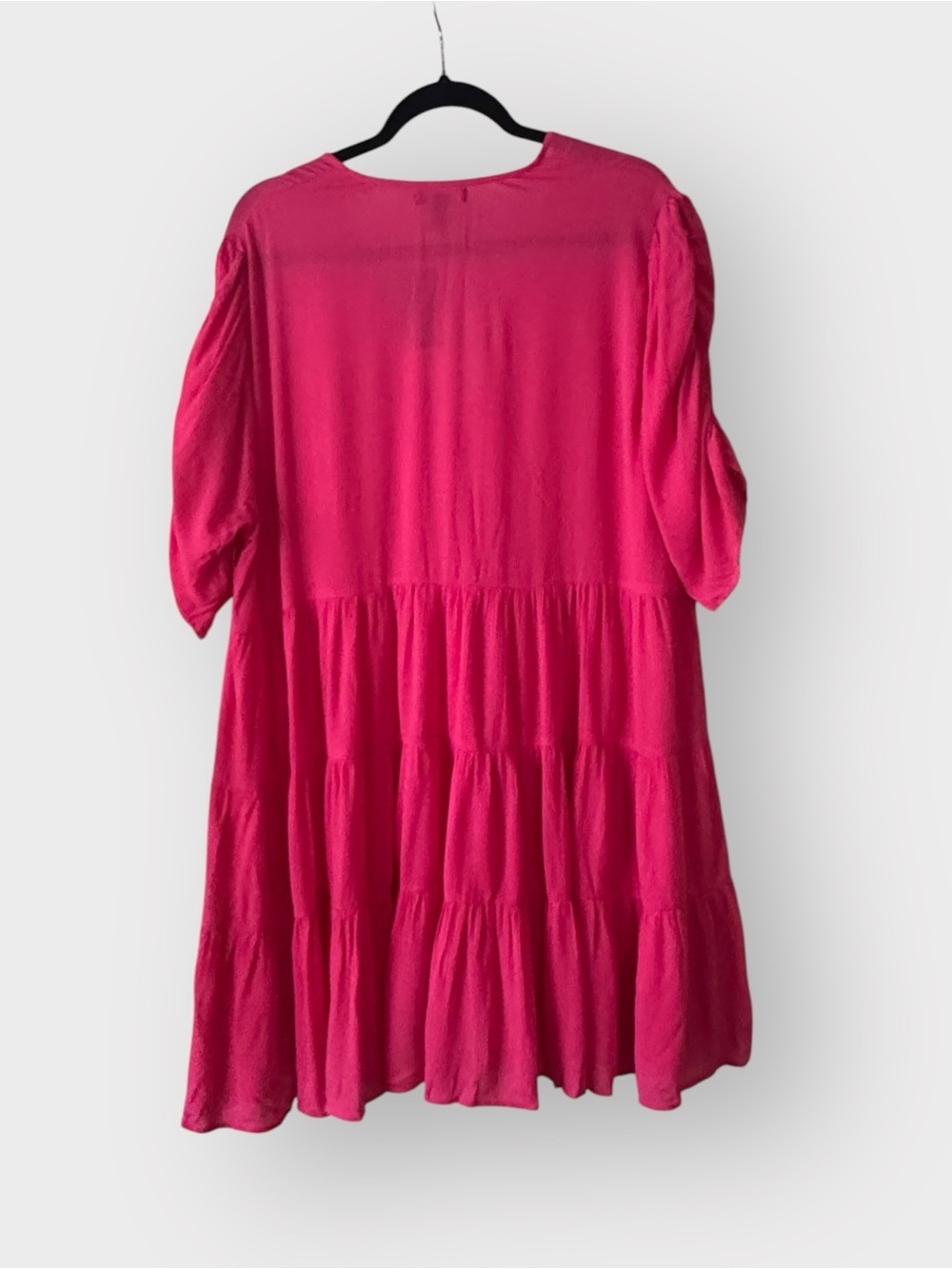 NEW Torrid Fuchsia V-Neck Tiered Tunic Dress, 1X - Picture 2 of 8